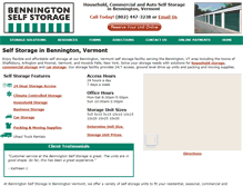 Tablet Screenshot of benningtonselfstorage.com